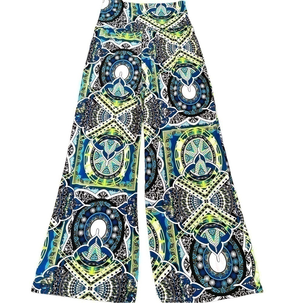 BOBBIE Brooks pants, size M, poly/spandex, wide leg, excellent condition